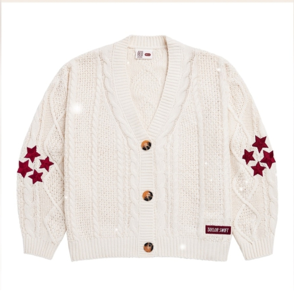 Authentic NWT Red Cardigan Taylor Swift M/L 2025 SOLD OUT Taylor's Version